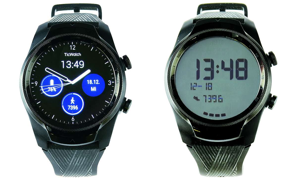 Mobvoi TicWatch Pro 4G LTE lcd vergleich