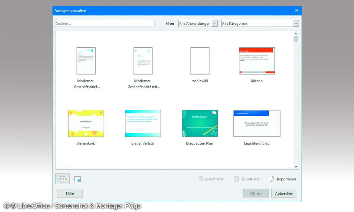 LibreOffice Vorlagen