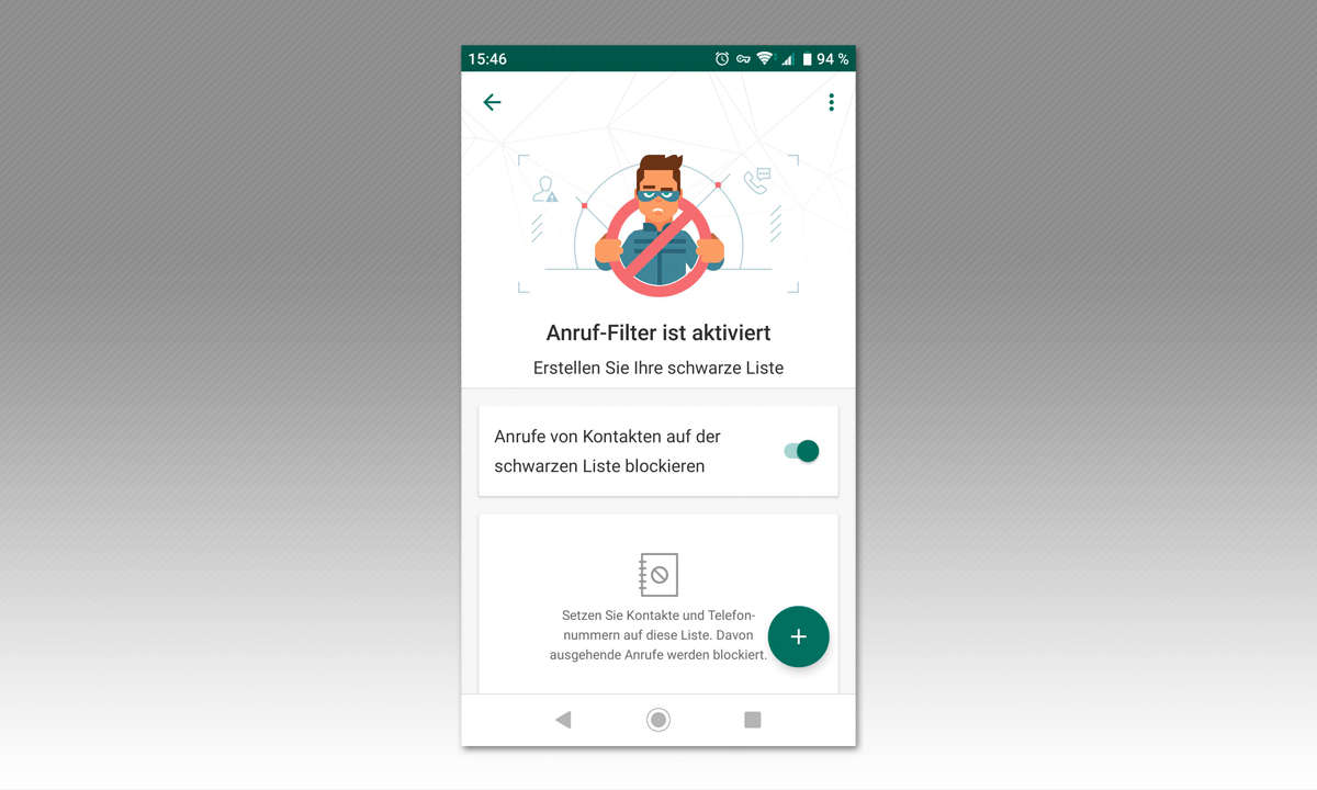 Sicherheit für Android Smartphones 2020: Kaspersky Screenshot