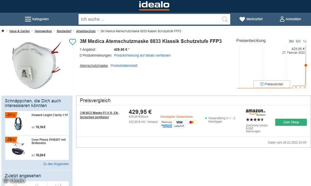 idealo preisentwicklung