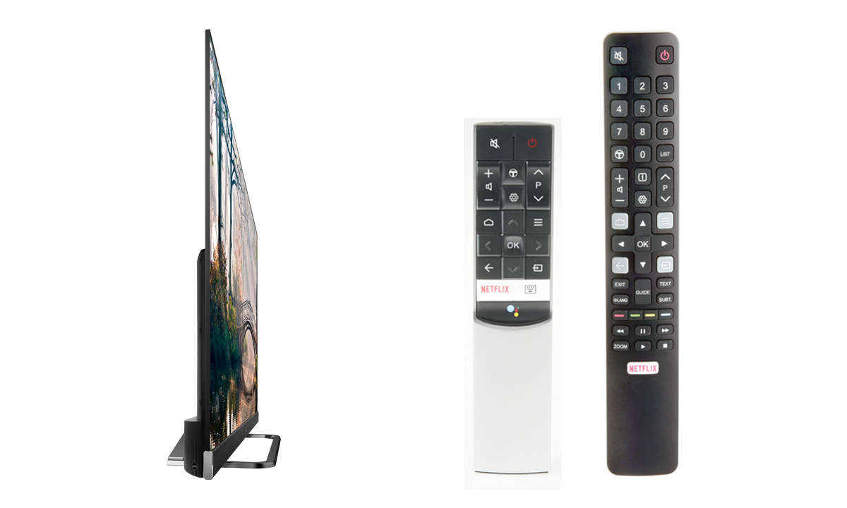 Gaming am TV: TCL 55EC780 im Test - Seitenansicht & Fernbedienung
