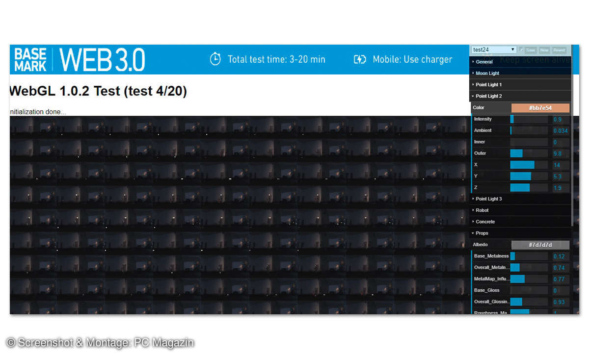 Browser-Test 2020: Der neue Edge vs. Chrome & Firefox - Basemark Screenshot