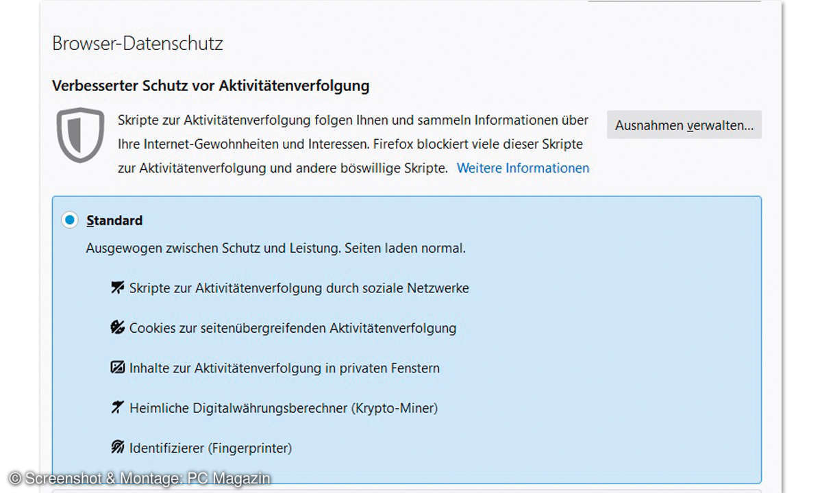 Browser-Test 2020: Der neue Edge vs. Chrome & Firefox - Standardkonfig Firefox Screenshot