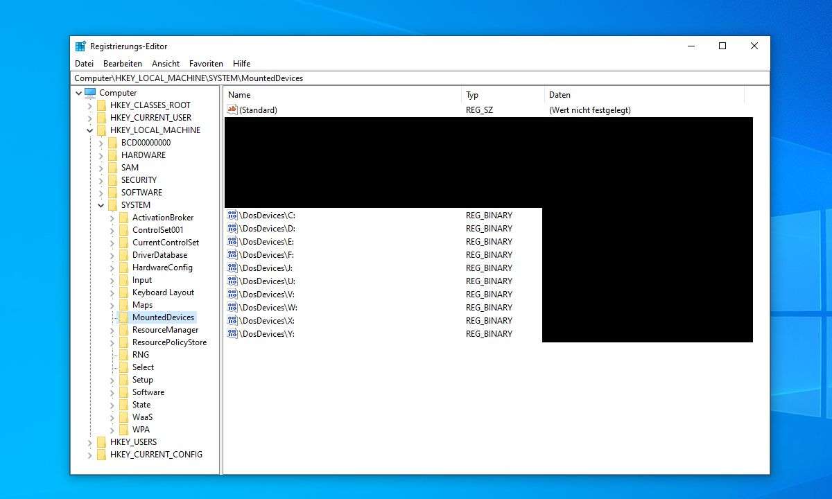 EFI-Systempartition und mehr: Laufwerksbuchstabe entfernen