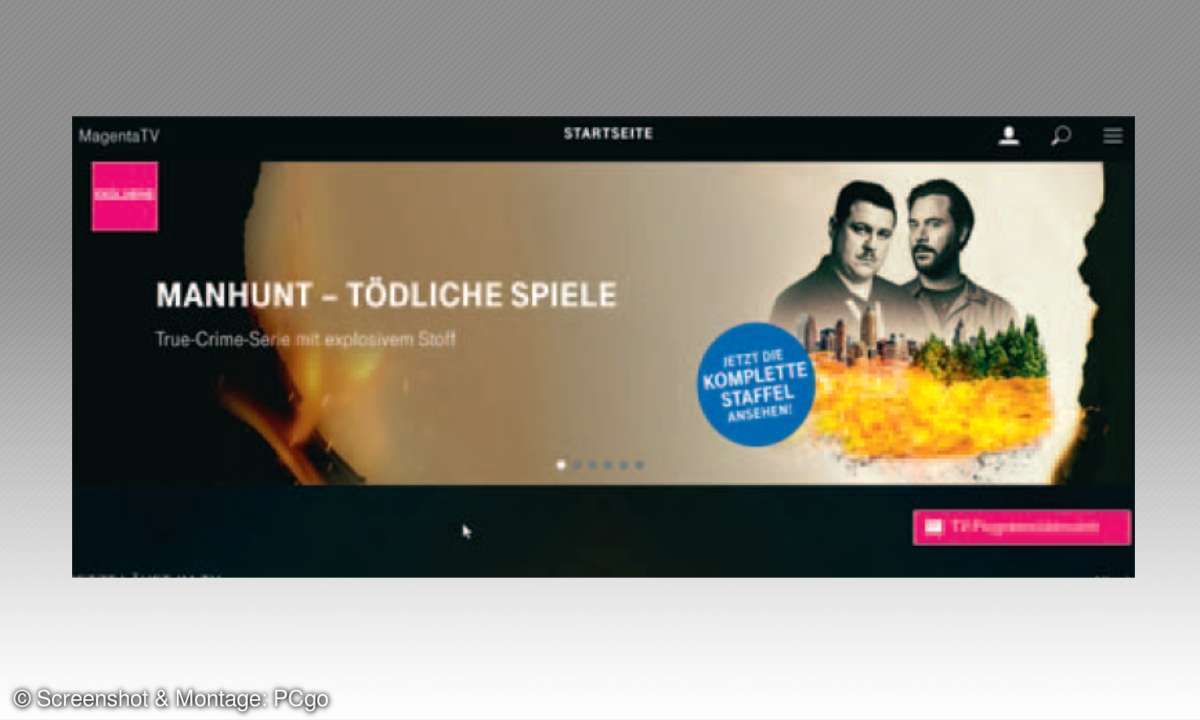 Videostreaming-Dienste im Vergleich - Screenshot Magenta-TV Plus
