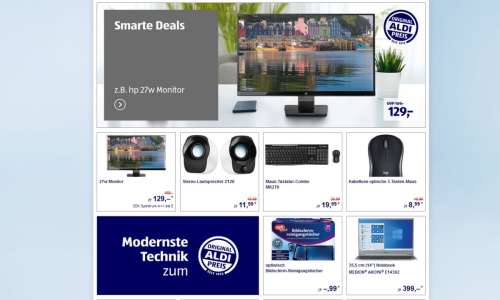 AldiAngebote MedionLaptops, HPMonitor, LogitechZubehör und mehr im