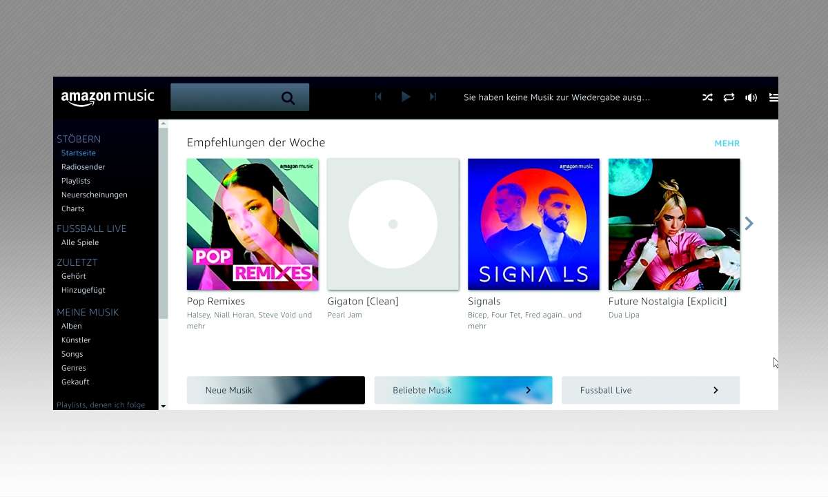 Musikstreaming-Dienste im Vergleich: Amazon Music Unlimited Screenshot