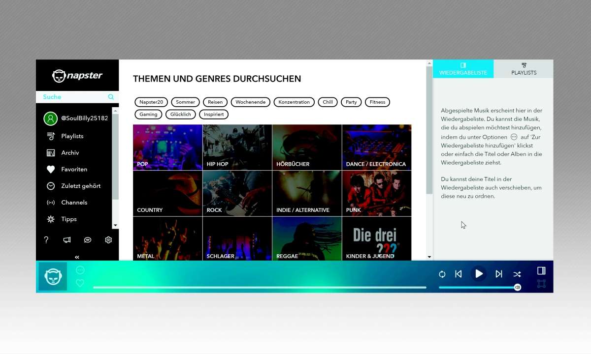 Musikstreaming-Dienste im Vergleich: Napster