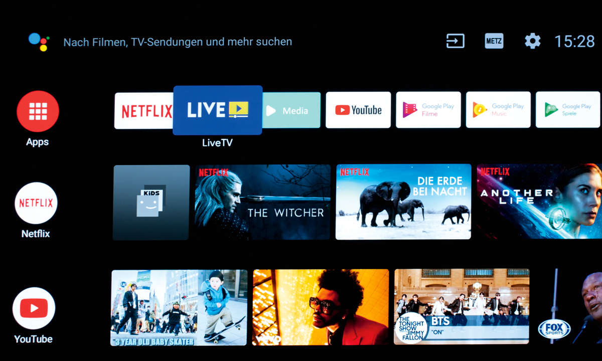 METZ BLUE 65DS9A62A im Test: Screenshot Funktionen