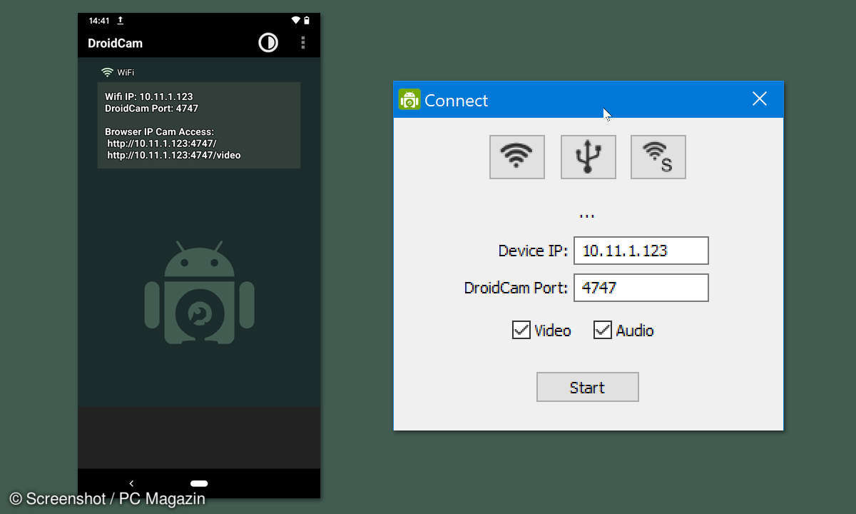 droid cam android smartphone als webcam