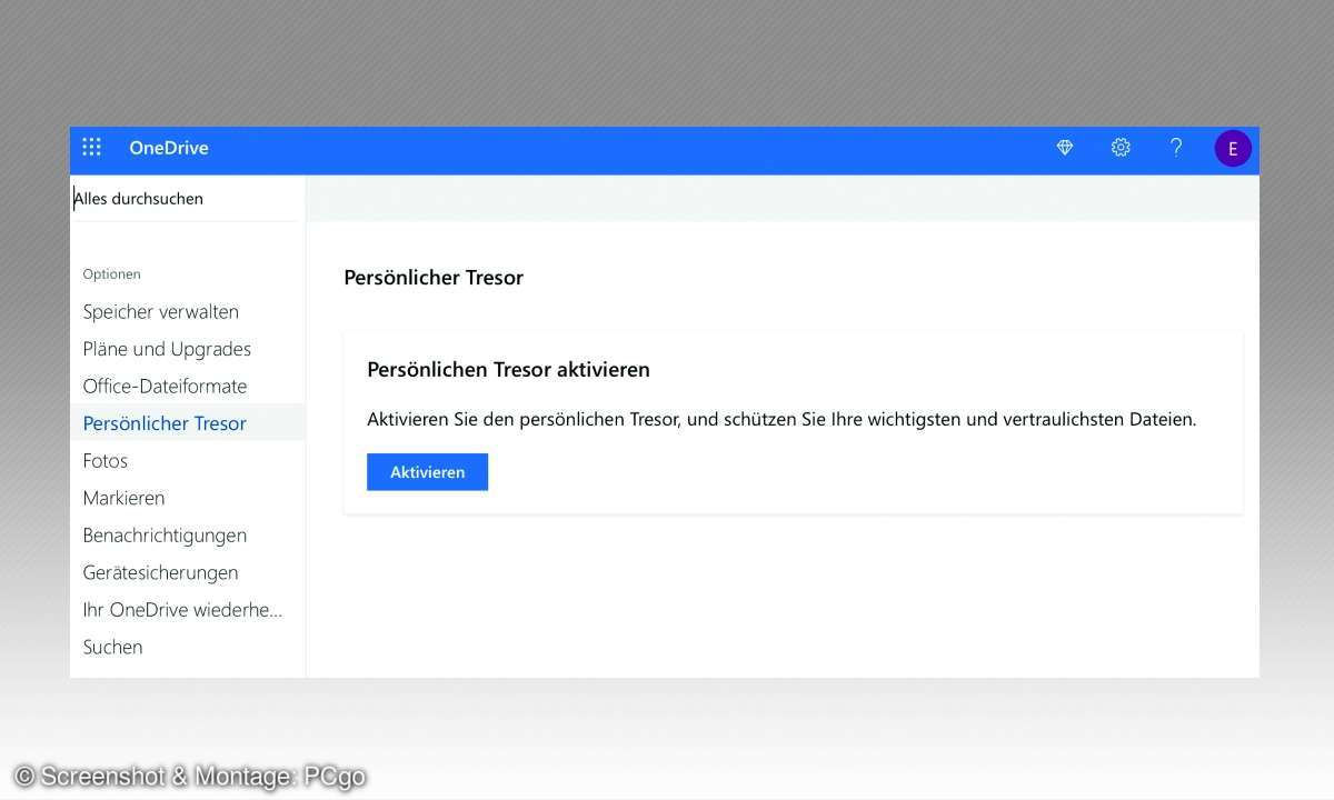 Sicherheitstest Cloud-Dienst: Microsoft OneDrive Screenshot