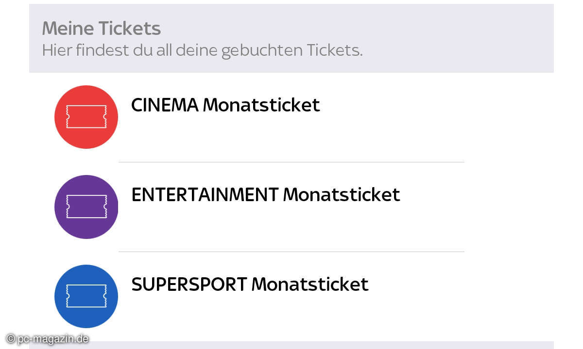 Sky Ticket: Cinema und Entertainment für Supersport-Abonnenten