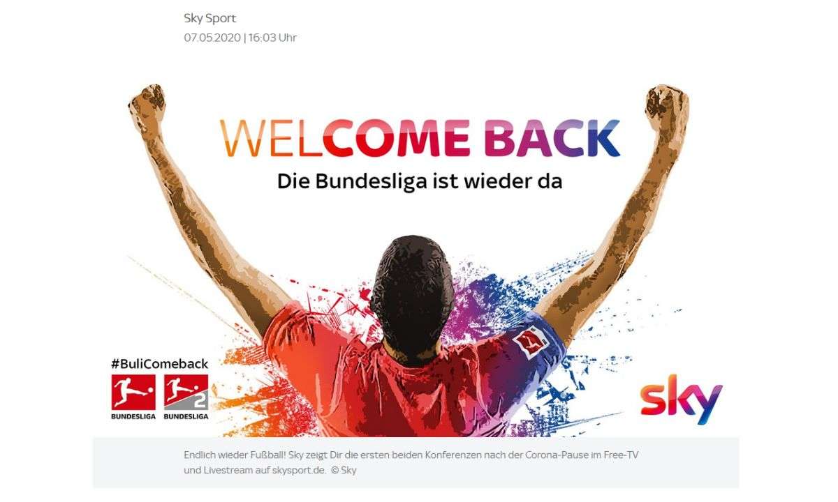 Bundesliga auf Sky nach Coronavirus