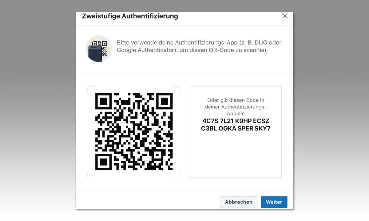 So sichern Sie Ihr Heimnetzwerk im Home-Office: Zwei-Faktor-Authentifizierung Screenshot