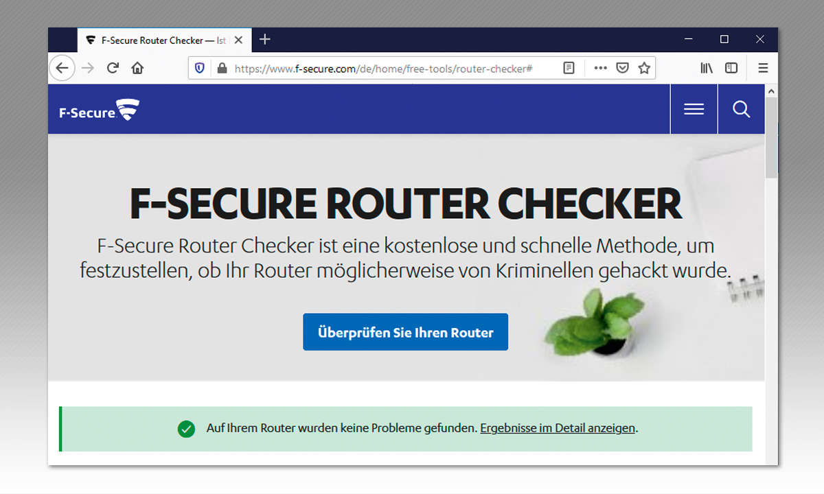 So sichern Sie Ihr Heimnetzwerk im Home-Office: F-Secure Screenshot