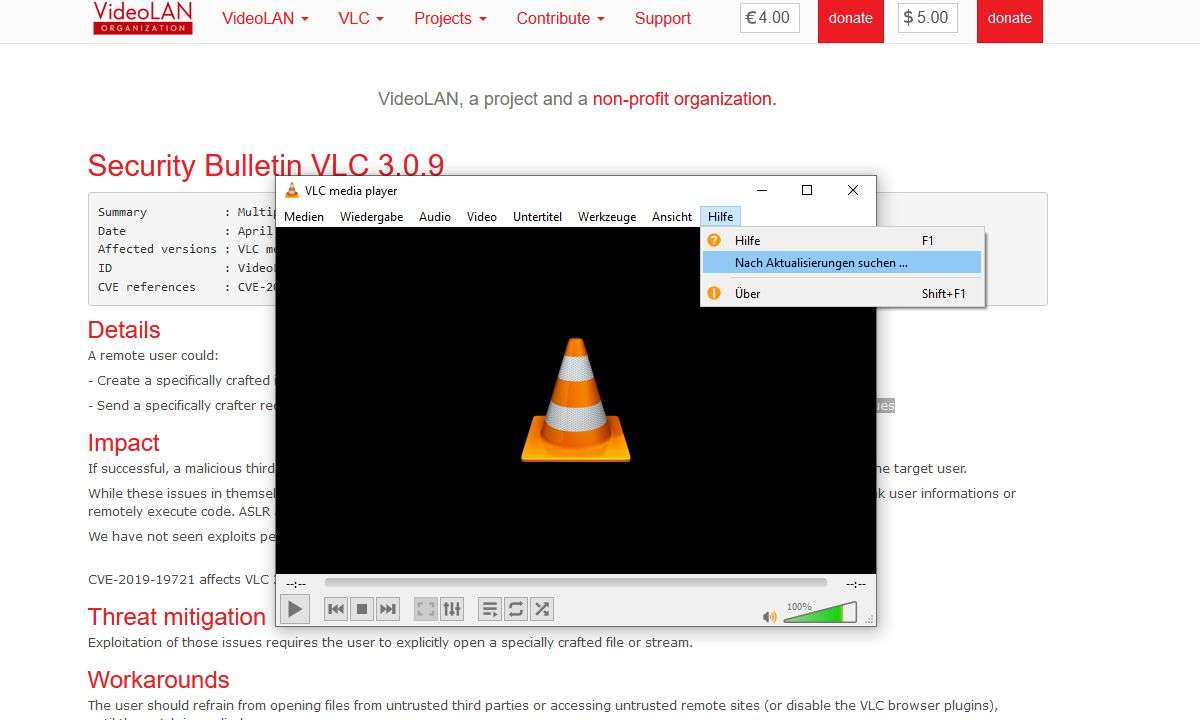 VLC Player - Update einspielen
