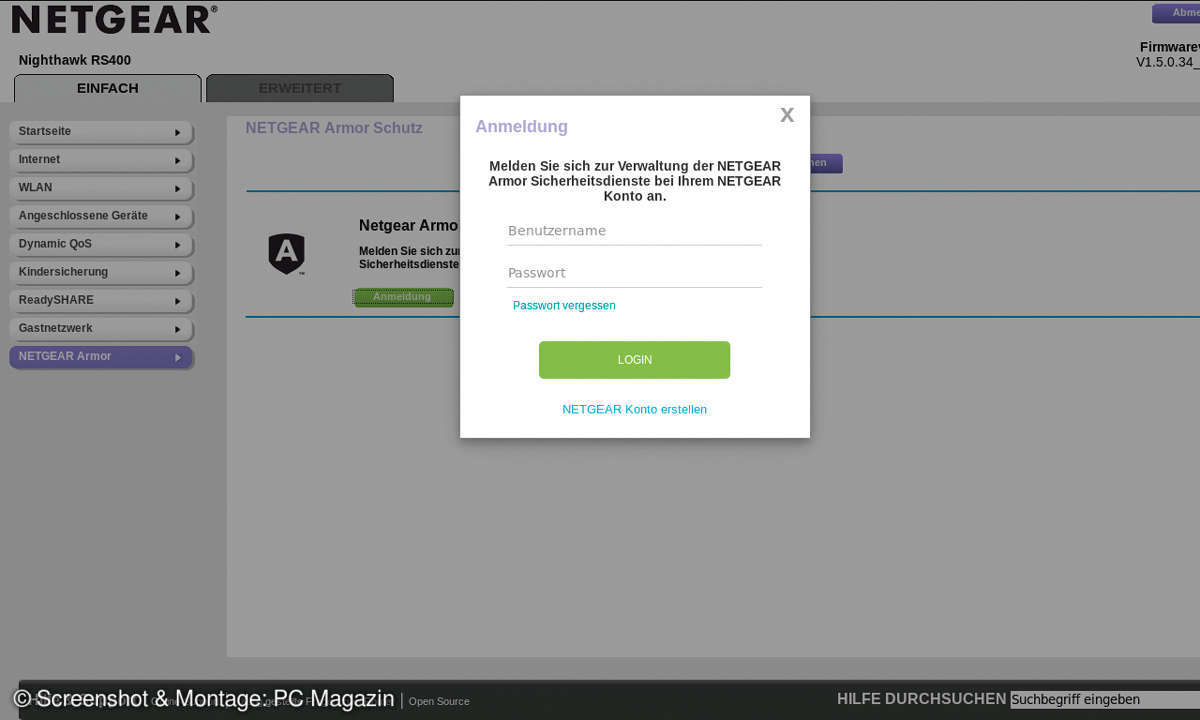 Router-Sicherheitstest 2020: Netgear RS400 Nighthawk AC2300 - Screenshot