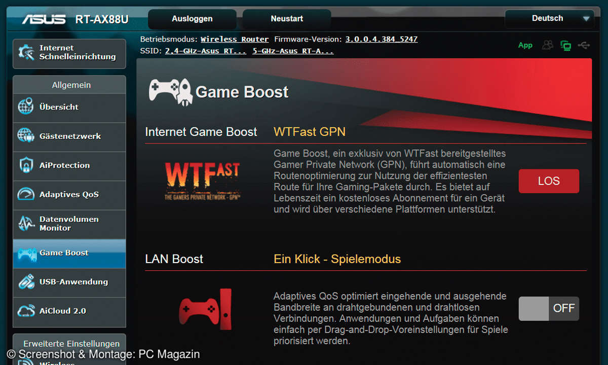 Router-Sicherheitstest 2020: Asus RT-AX88U - Screenshot