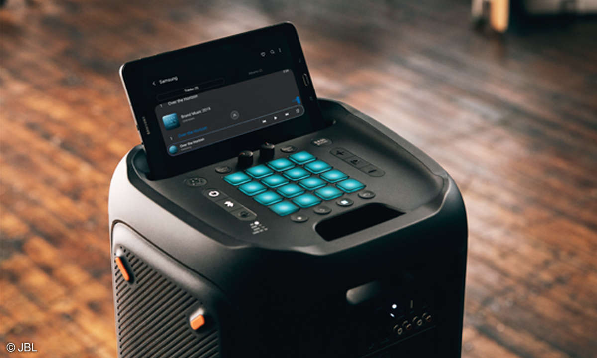 Partybox: JBL Partybox 1000 im Test - DJ-Pad