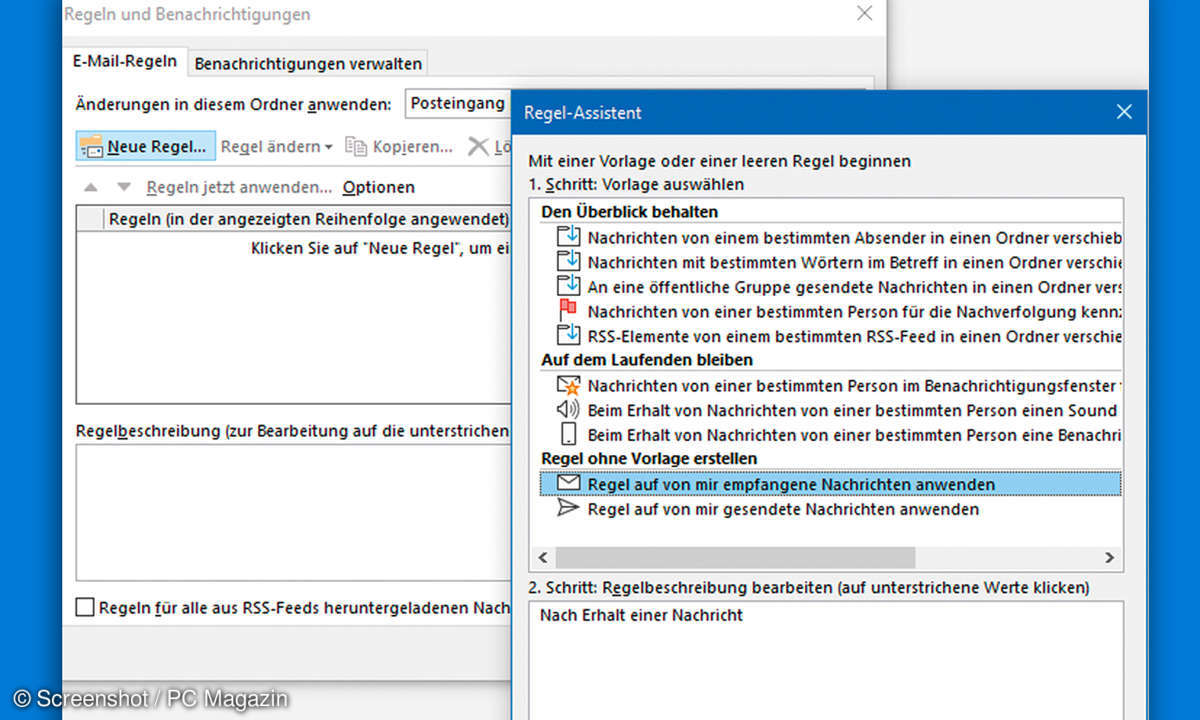outlook neue regel erstellen abwesenheit