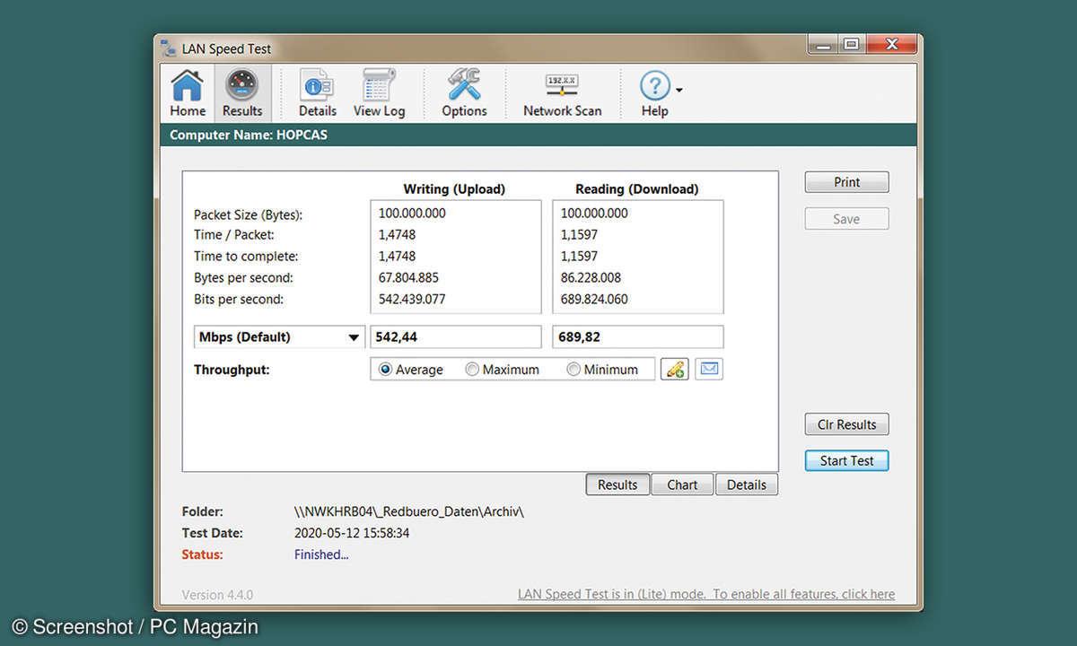 lan speed test