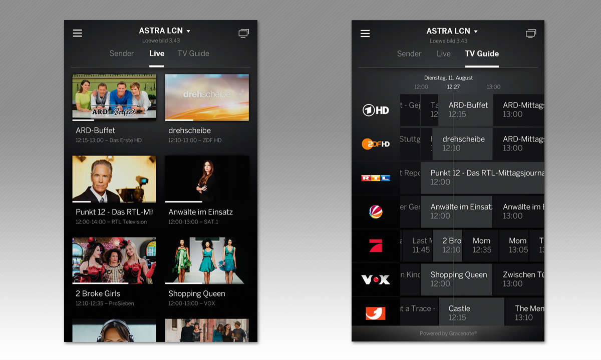 Loewe bild 3.43 im Test - App Screenshots