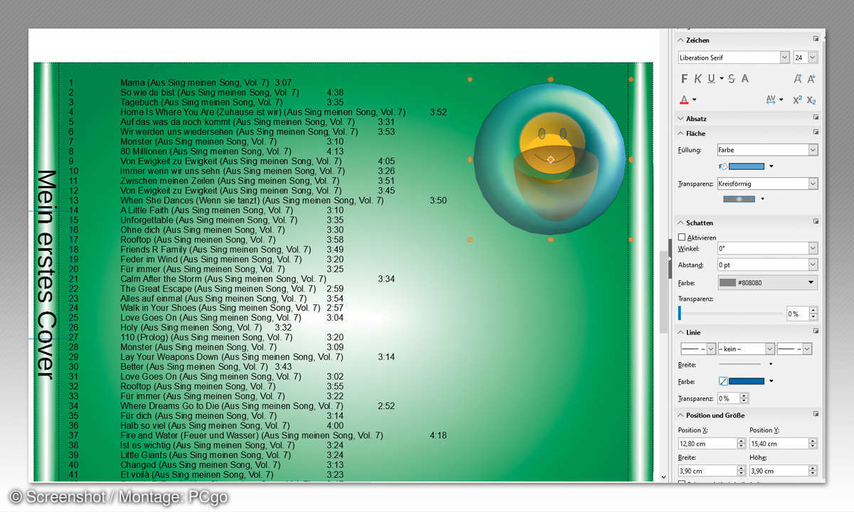 11 LibreOffice Draw: CD/DVD-Einleger