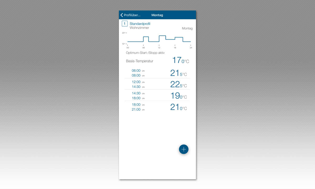 Intelligente Heizkörperthermostate - Screenshot App eQ-3 Homematic IP