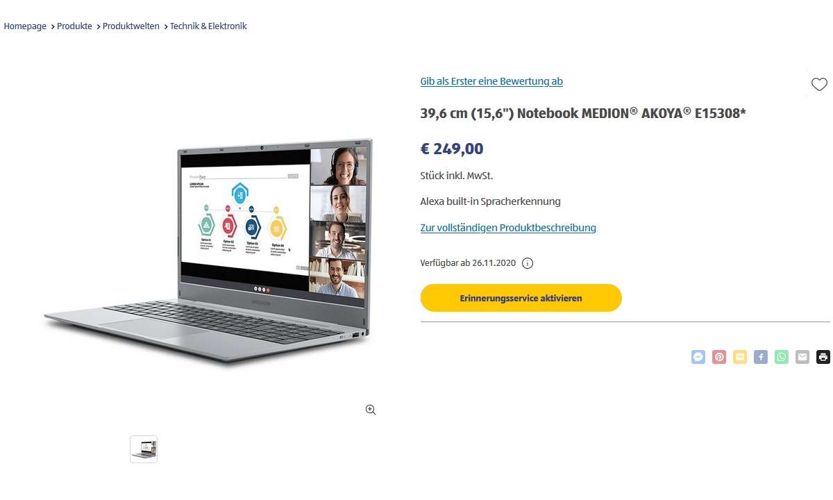 Medion Akoya E15308
