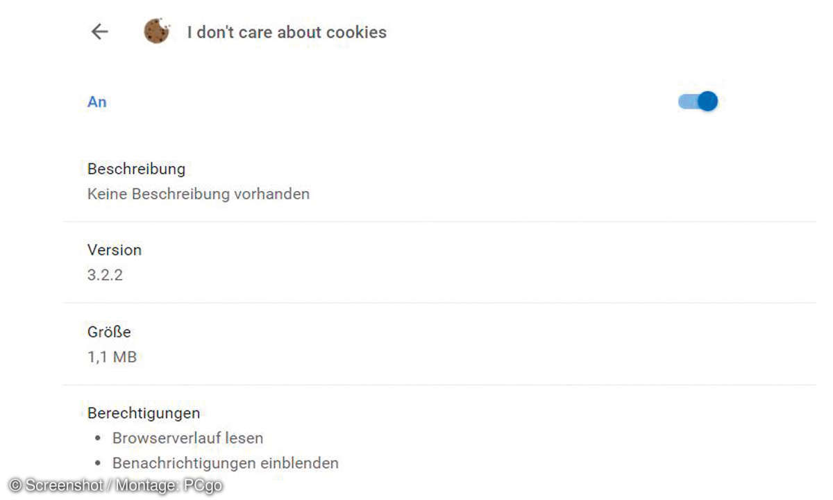 Cookies: Definition, Gefahren, Einstellungen - einfach erklärt! - Screenshot Plugin I don't care about cookies