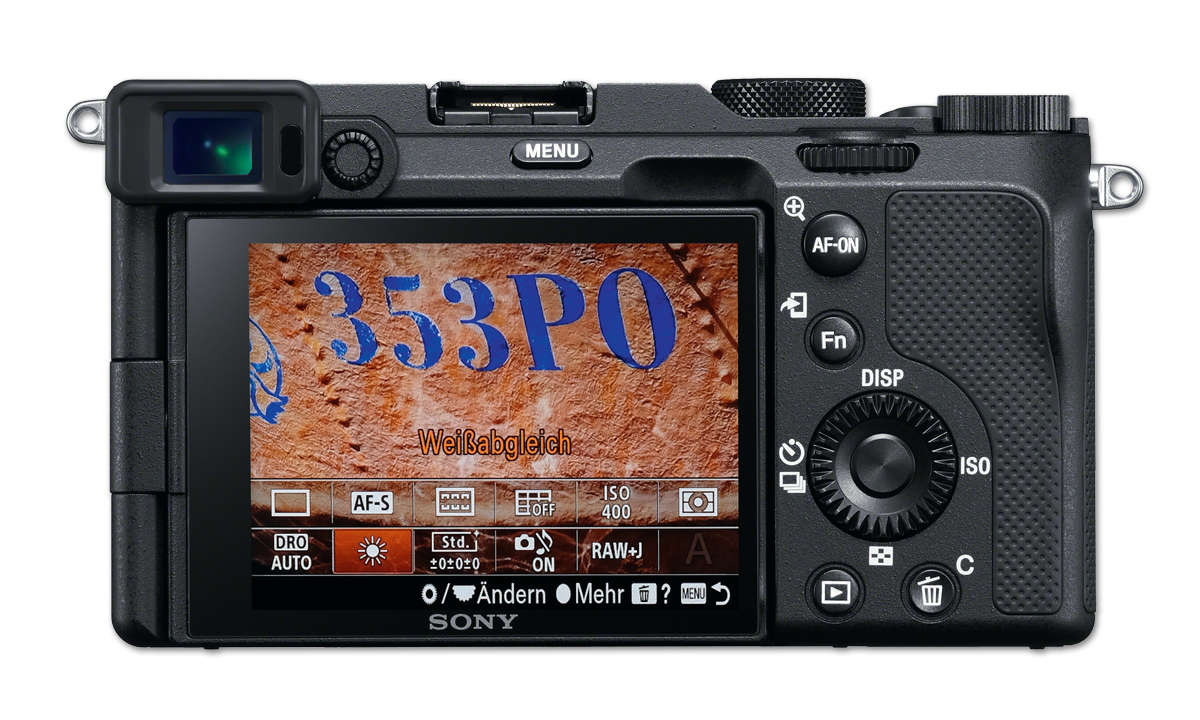 Sony A7C im Test - Rückansicht