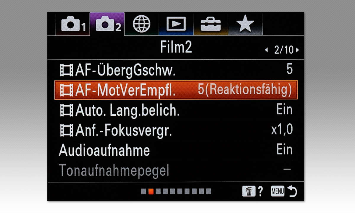 Sony A7C im Test - AF-Tracking bei Videos Screenshot