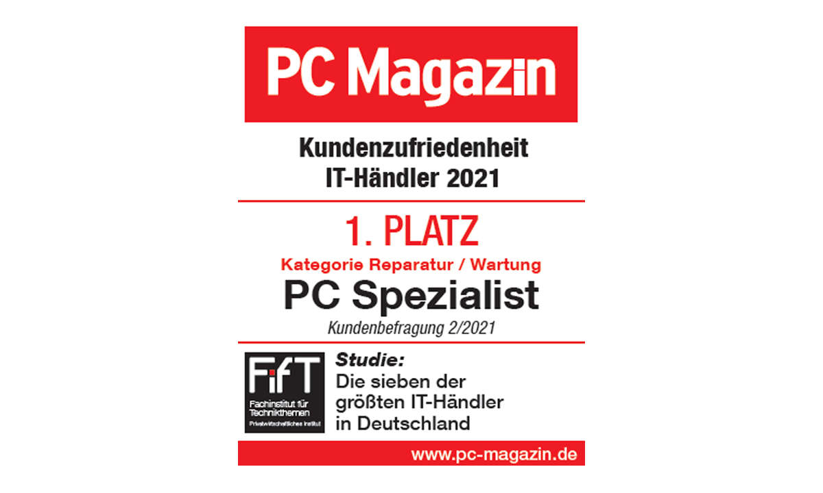 Kundenbarometer IT-Händler 2021: Reparatur / Wartung - Sieger Siegel