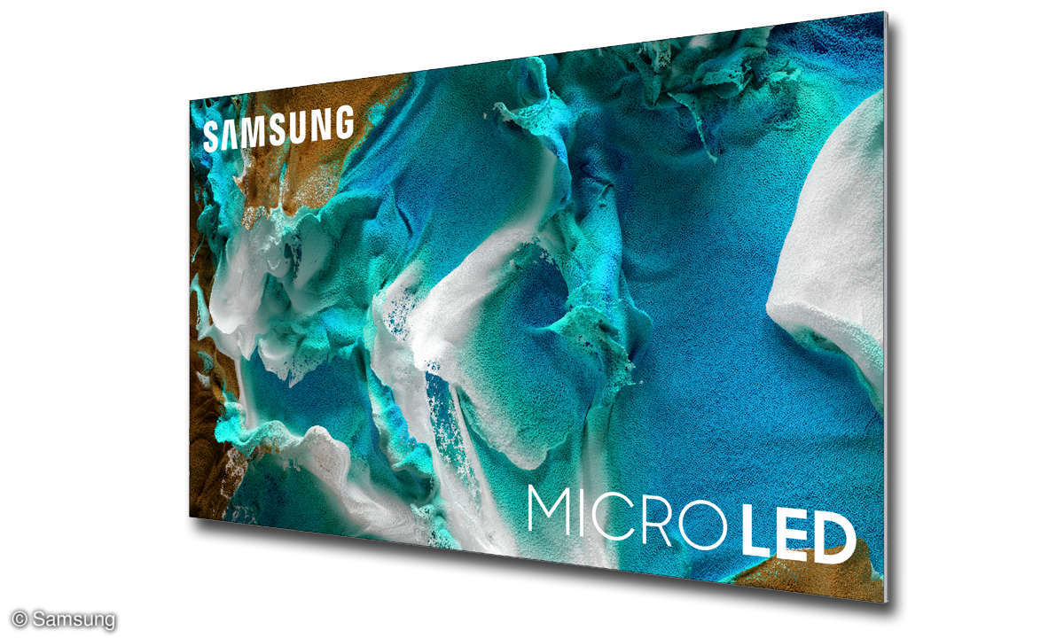 Micro-LED-TVs 2021 von Samsung sollen mit einem schmalen Rahmen punkten.