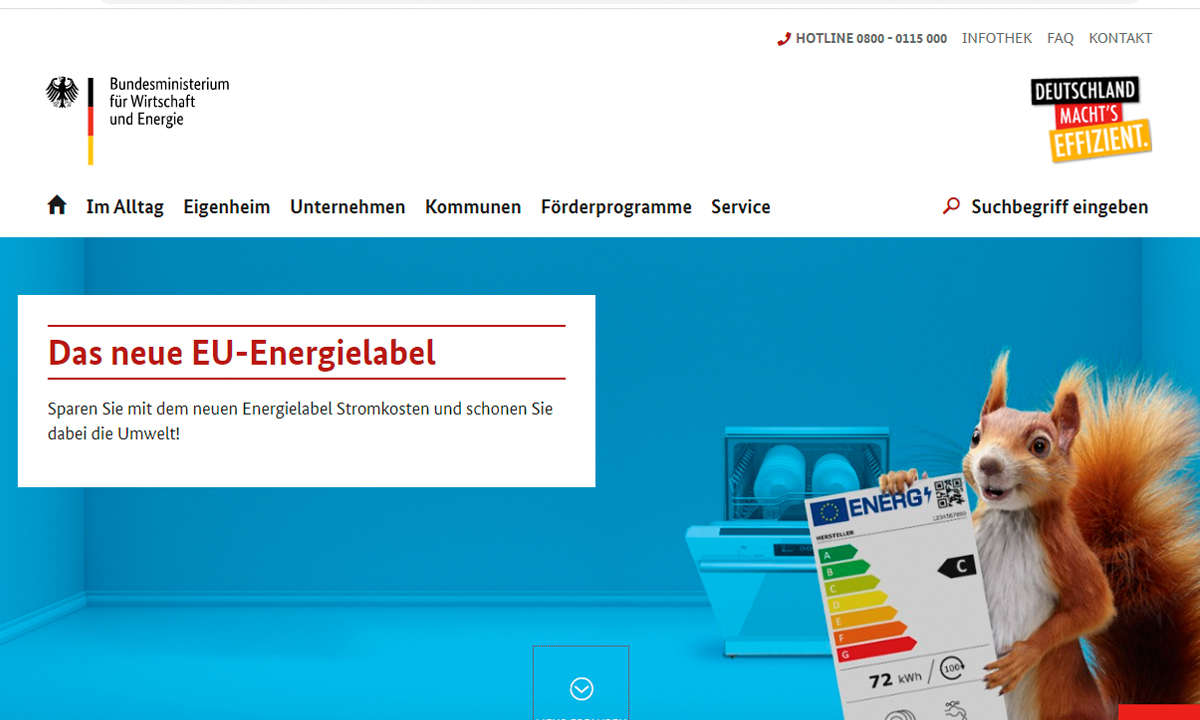 TV-Geräte: Das neue Energielabel - Screenshot