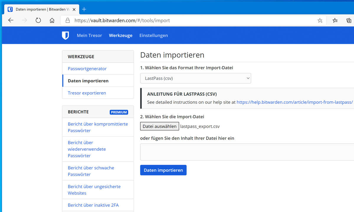 Lastpass-Alternative: So wechseln Sie zu Bitwarden.