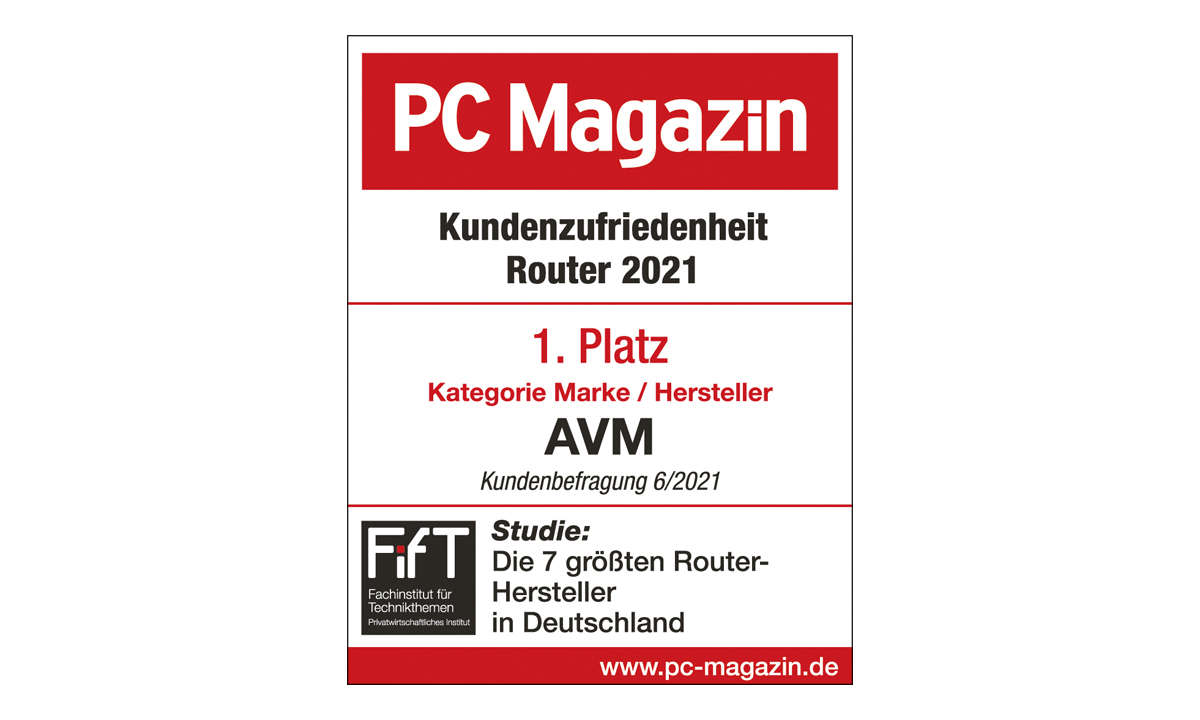 Kundenzufriedenheit: AVM belegt den 1. Platz.