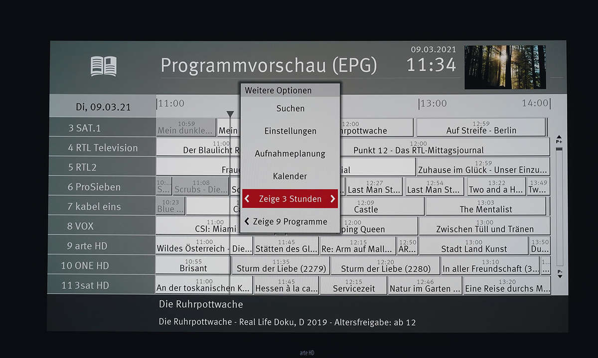Programmführer Screen Metz