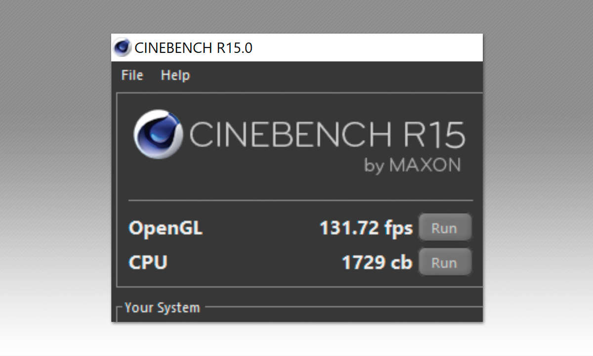 Cinebench R15 - CPU Leistung Screenshot