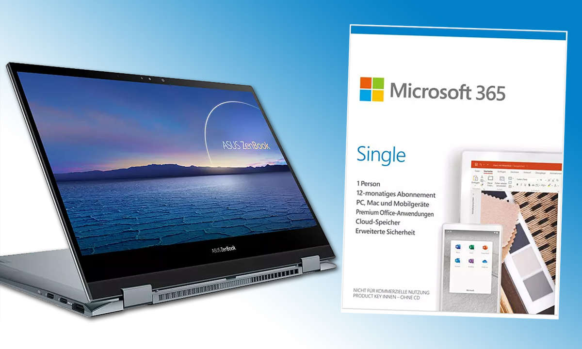 Microsoft 365 Single gibt es für 1 Cent für 12 Monate, wenn Sie jetzt ein passendes Notebook kaufen.