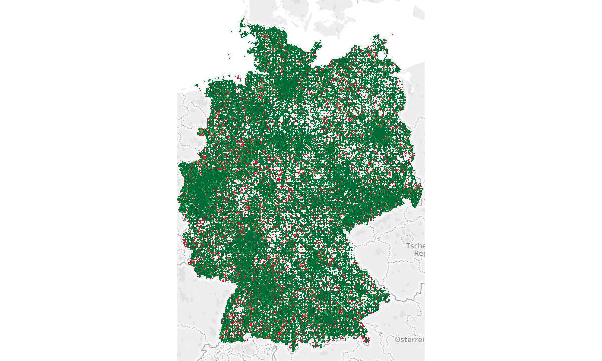 Mobilfunk Discounter Benchmark 2021: Breitbandversorgung Vodafone