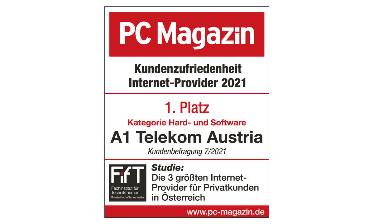 Kundenbarometer Internet-Provider 2021 Österreich: ​Sieger in der Kategorie Hard- und Software ist