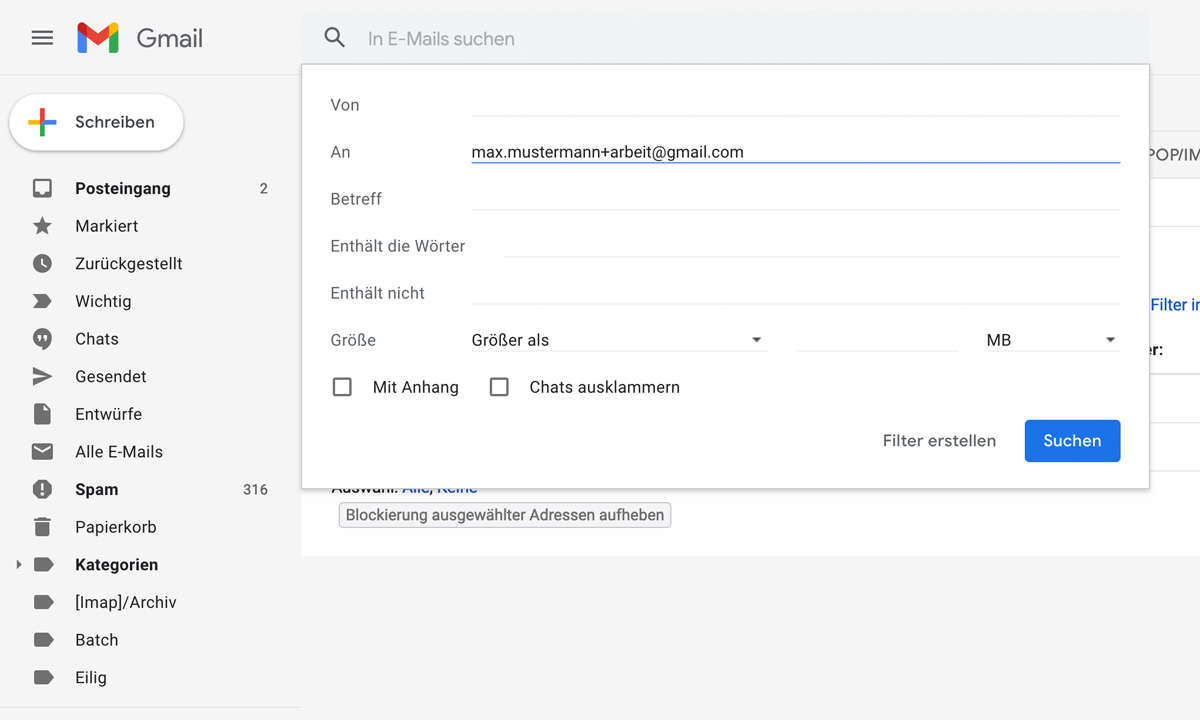 Gmail Alias erstellen