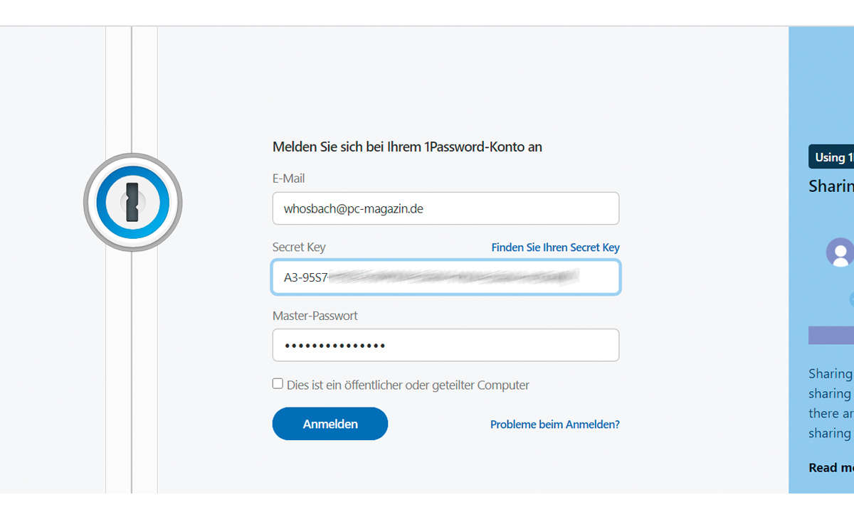 Passwort-Manager Test 2021: 1Password Screenshot