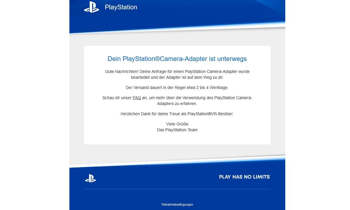 Nach wenigen Tagen sollten Sie im Normalfall auch schon die Bestätigung erhalten.