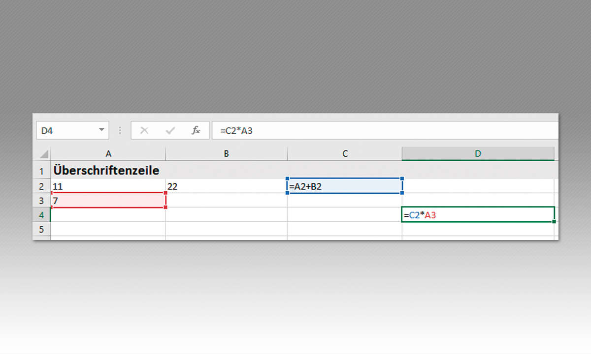 Excel Zelladressierung Screenshot 2
