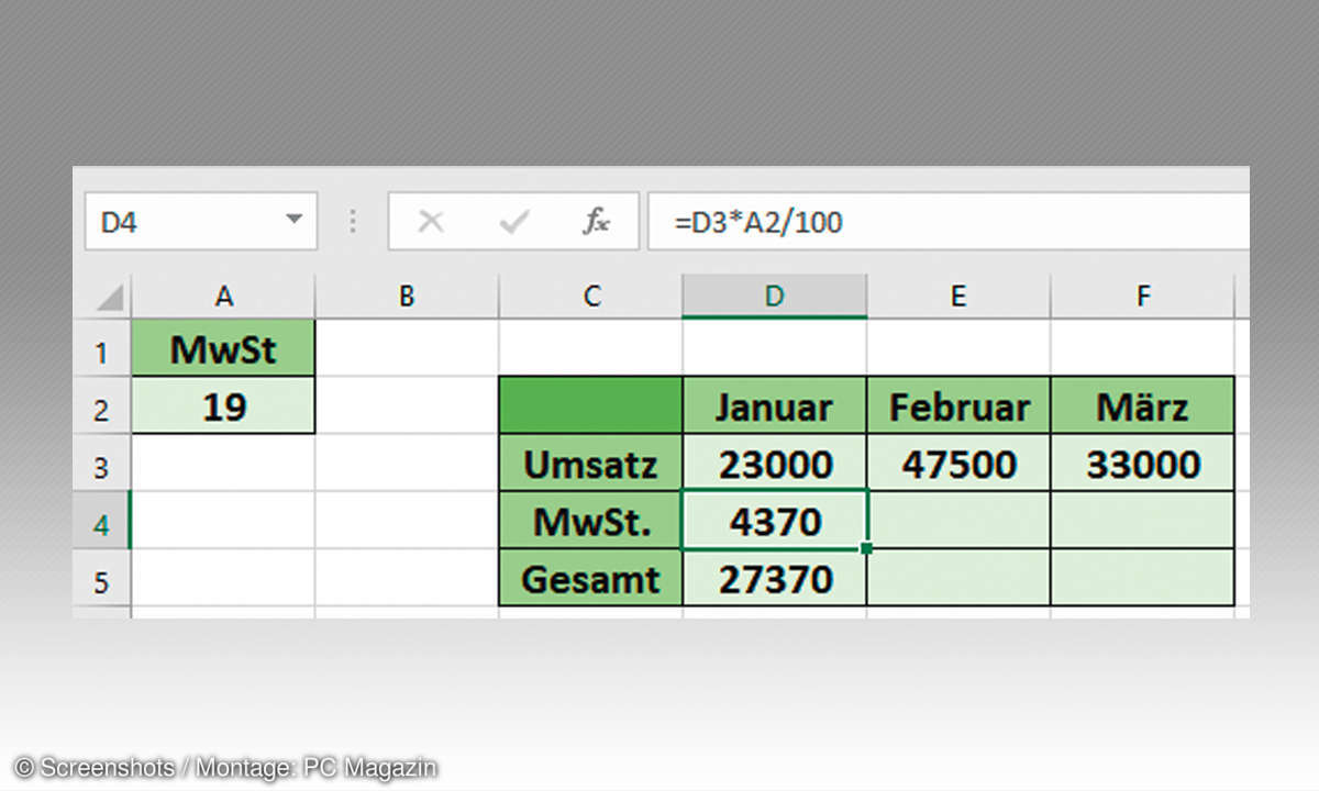 Excel Zelladressierung Screenshot 3