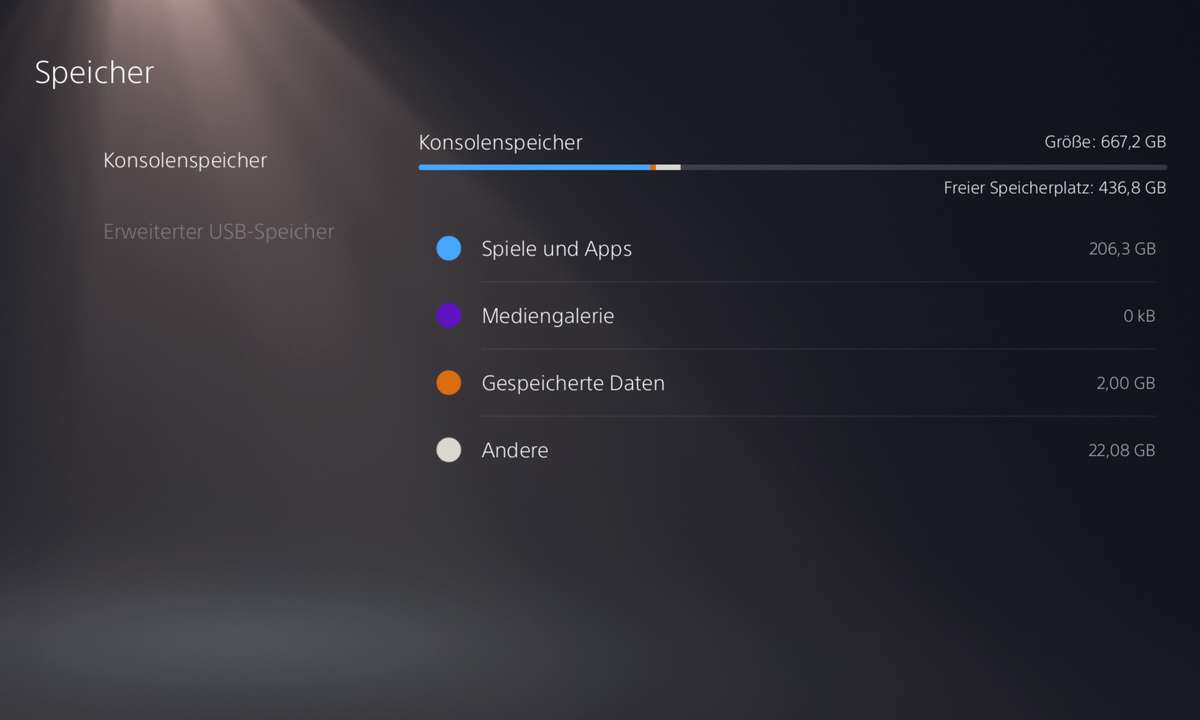 sony playstation 5 speicher