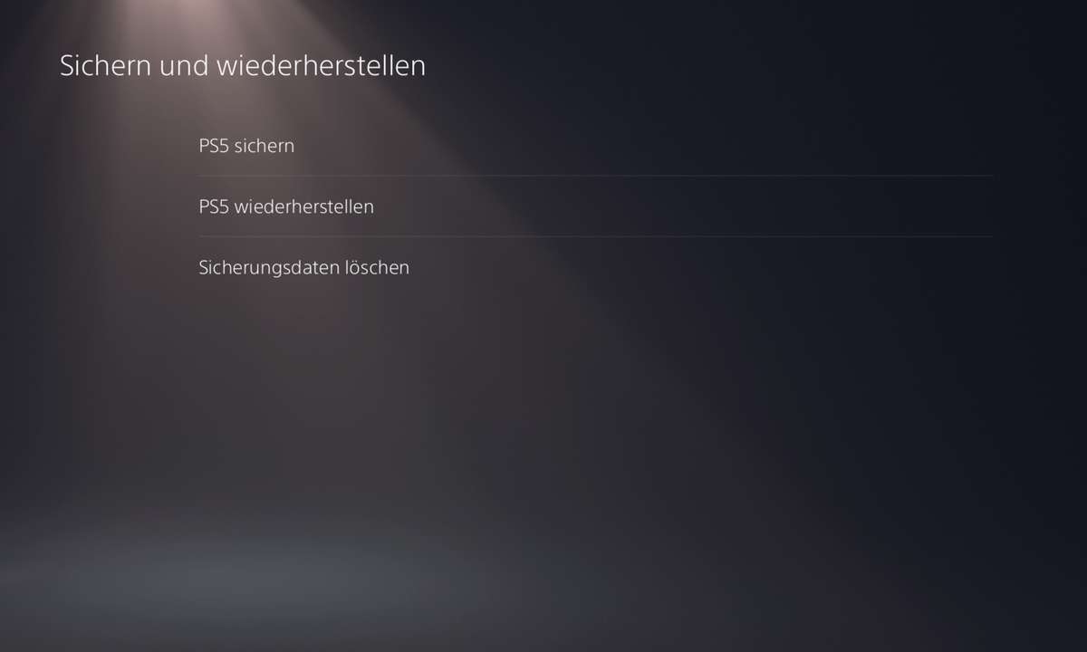 Sony PS5 Datensicherung
