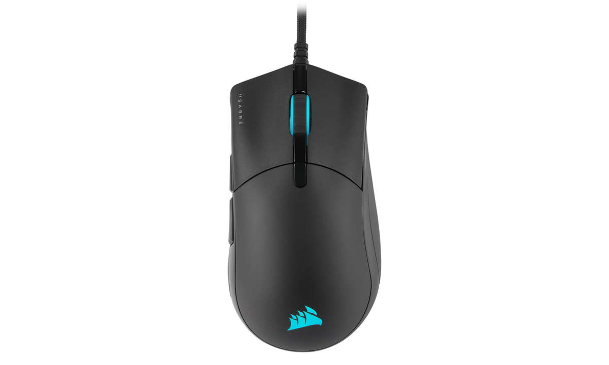 Corsair Sabre RGB Pro Champion Series aus der Vogelperspektive